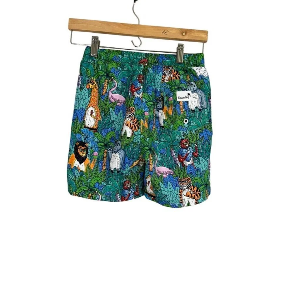 Boardies Swim Shorts 9 Blue Trunks‎ Travel Classic Beach Preppy Lion Colorful